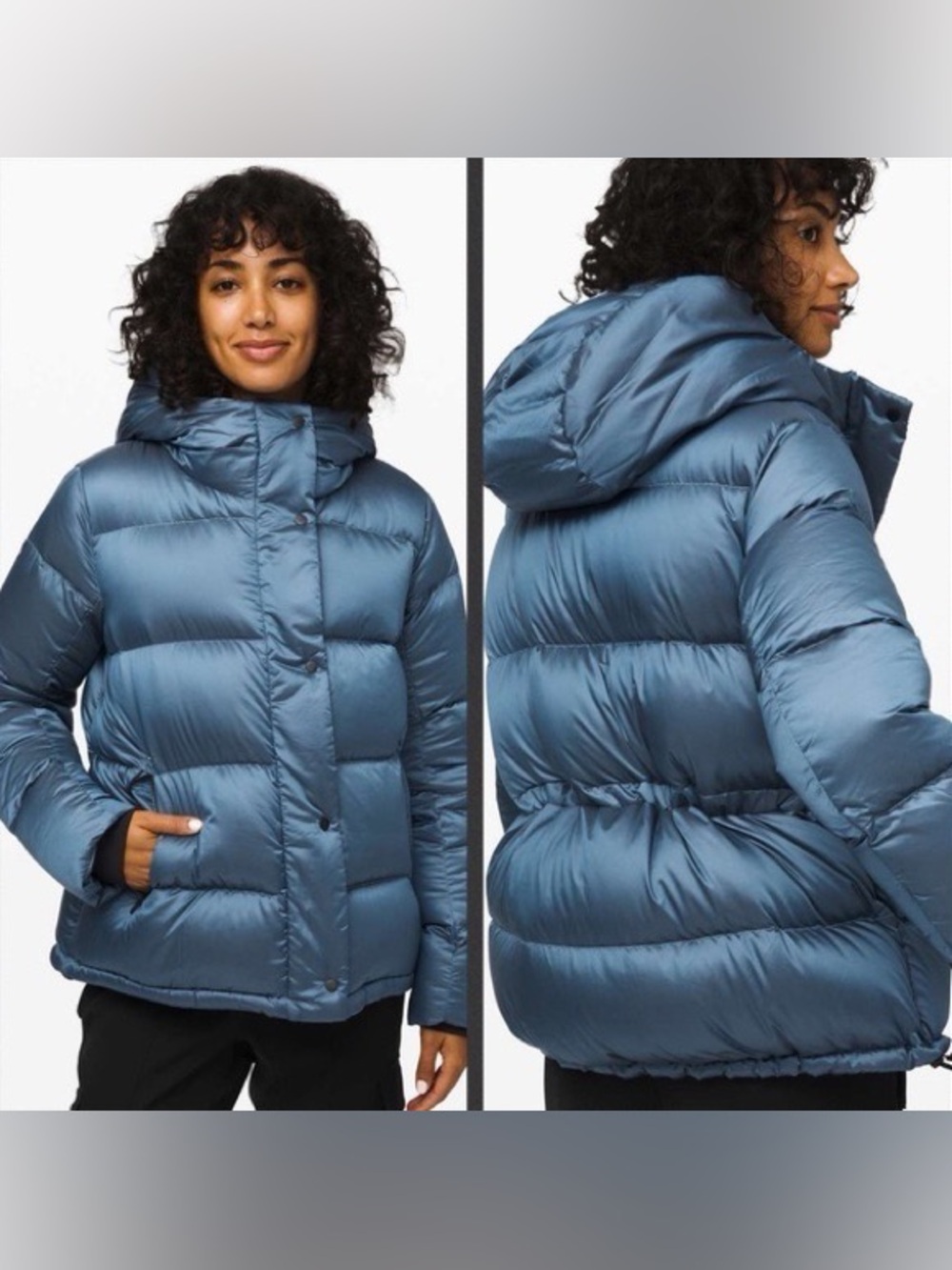 Lululemon Cascade Blue Wunder Puff Jacket Like New Size 4